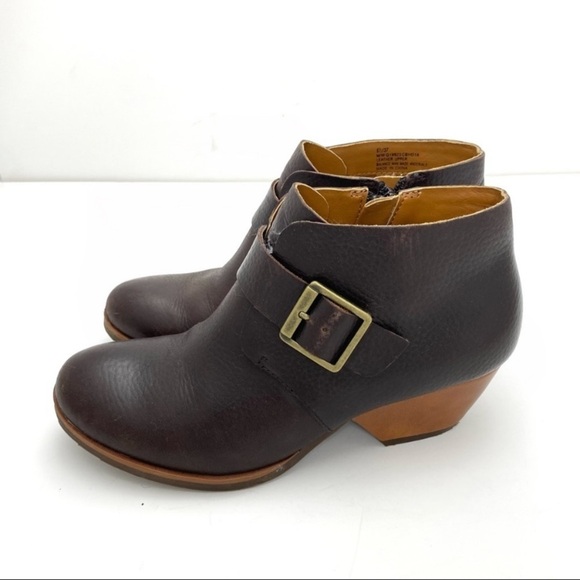 KORK Ease Belted Leather Ankle Bootie in Chocolate Brown - Picture 6 of 10
